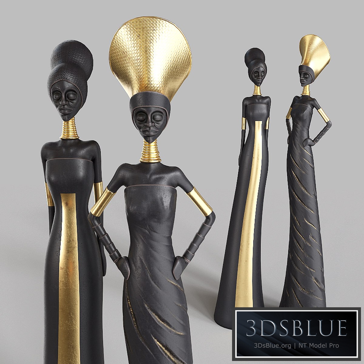 African Girls statuette