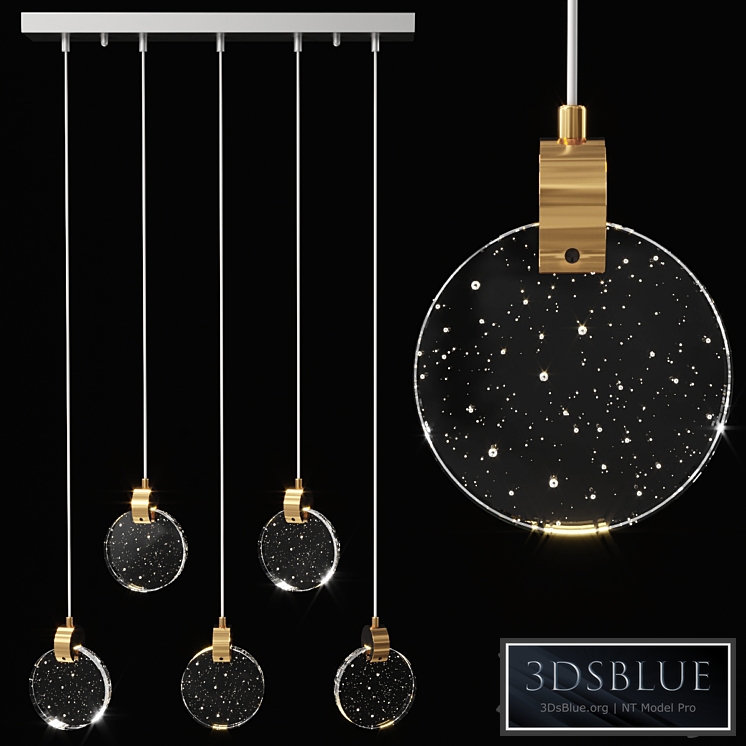 Pendant rectangular 5 light RENORD by Romatti