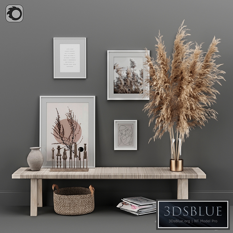 Decoration Set 02 pampas & Console
