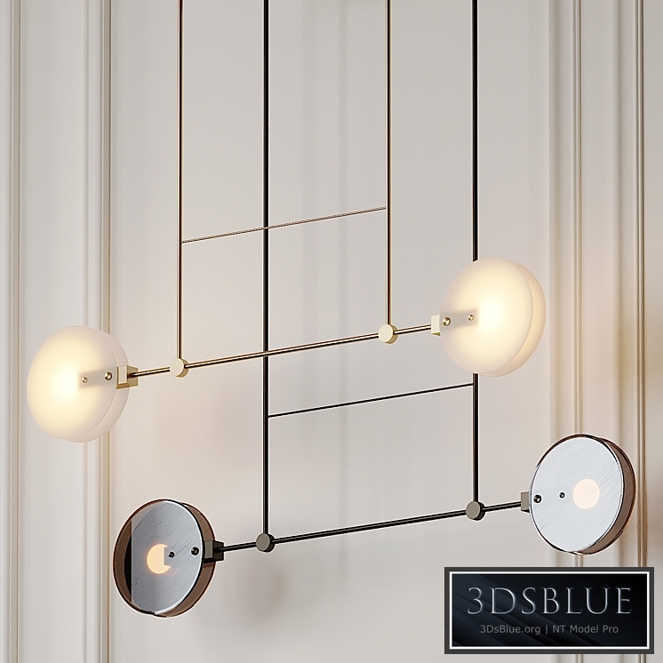 Nebulae 22- Double Horizontal Chandelier Twentieth