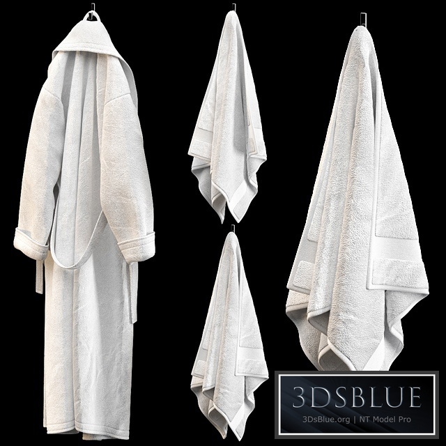 BATHROBE TOWELS WHITE