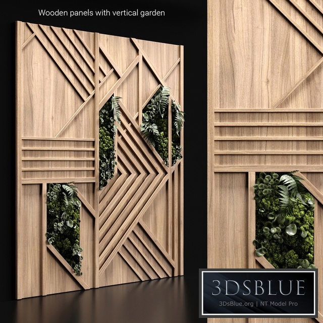 Wooden panels and vertical garden 3