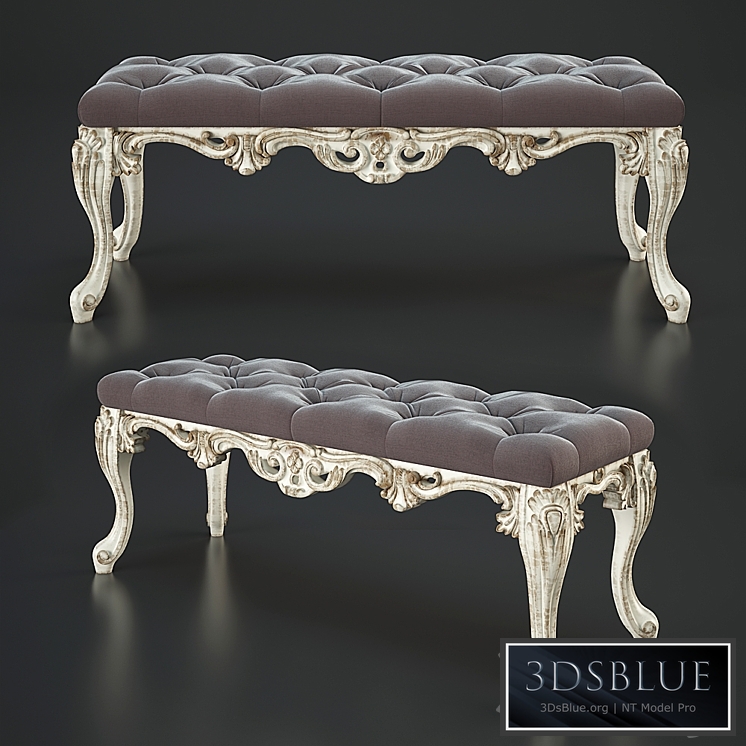 Classic upholstered bench