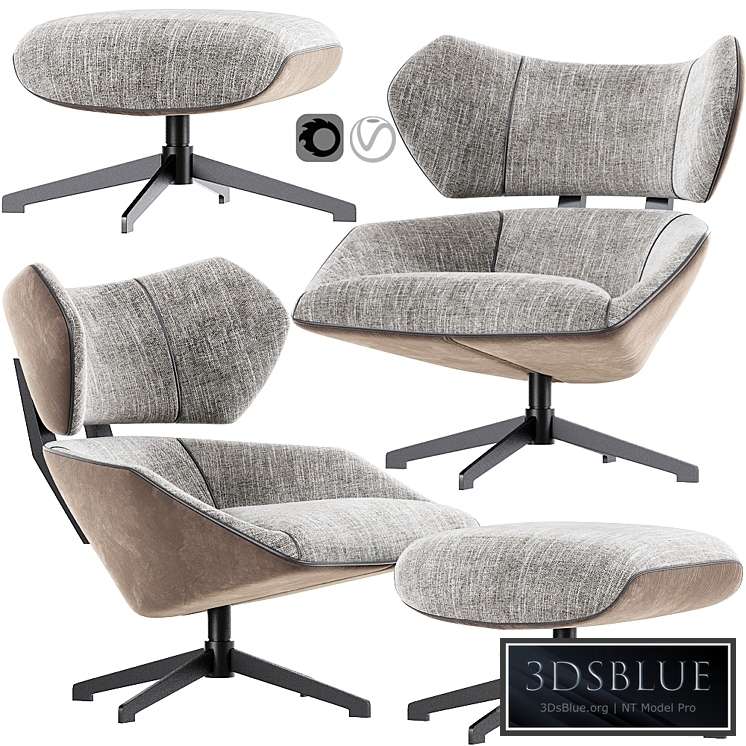 Camila Armchair With Pouf