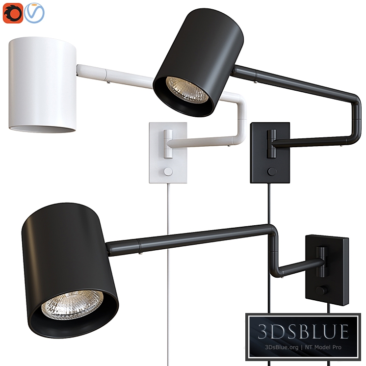 IKEA NYMANE Wall lamp with swivel stand