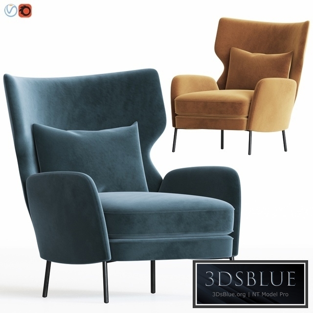 Alex Navy Blue Velvet Accent Chair Crateandbarrel