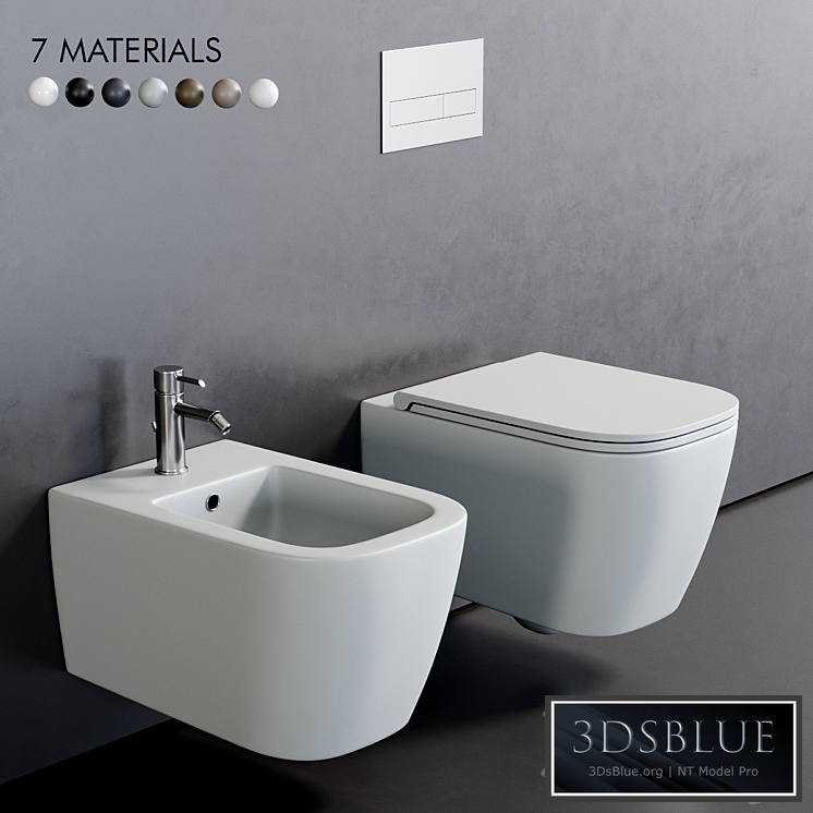 Esedra by SDR Ceramiche Quadra Wall-Hung WC