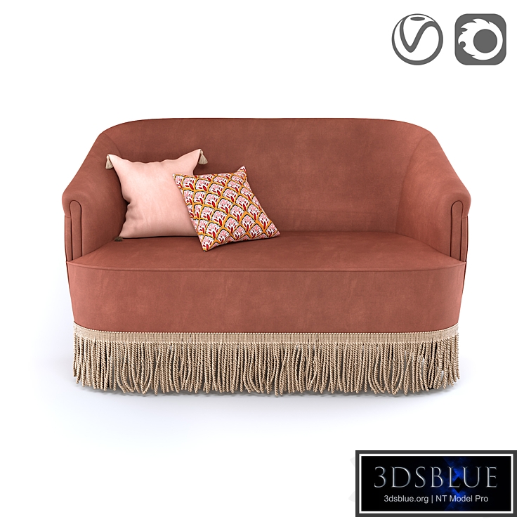 Vintage velvet sofa, Ramona