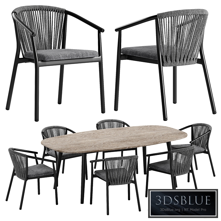 Varaschin smart chair ellisse table set