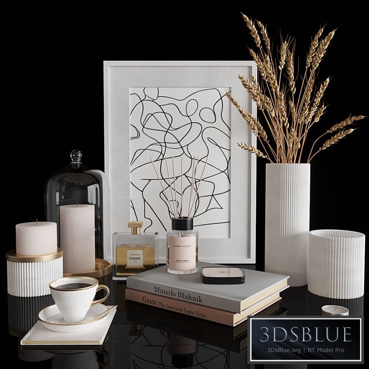 White decorative set