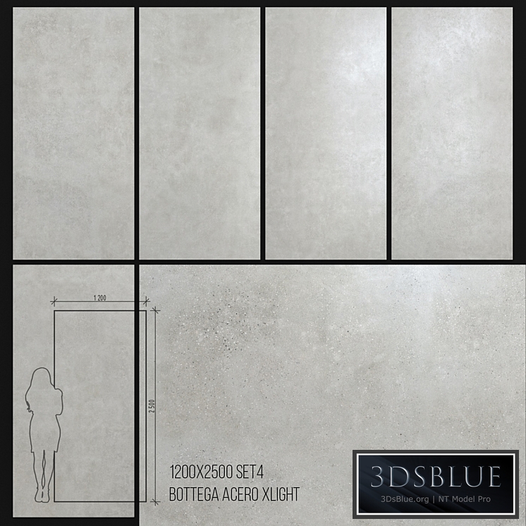 Bottega Acero 1200 X2500 Ceramic Tiles
