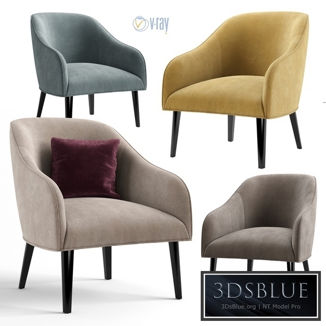 La Forma. LOBBY Bobly corduroy armchair.