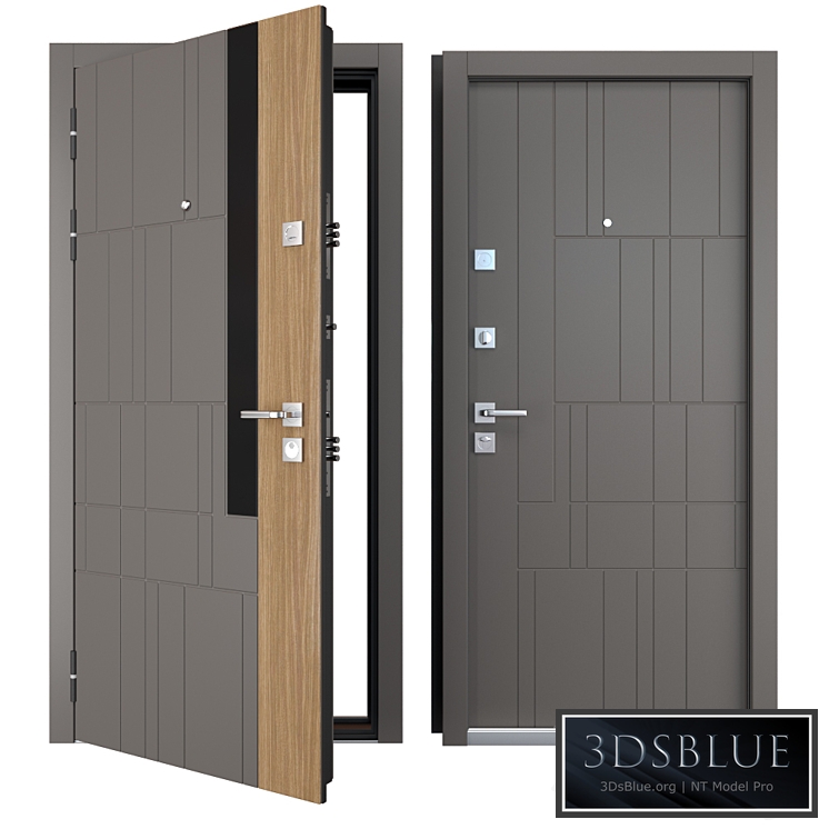 Entrance metal door of Grattel (Straj)