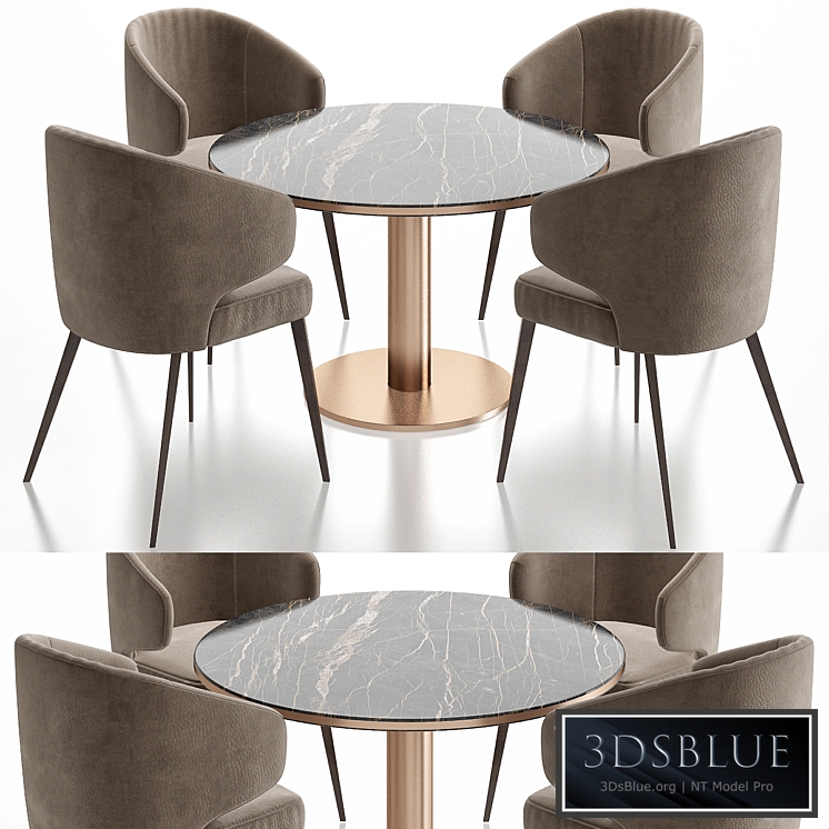 Minotti Aston Dining Chair and table