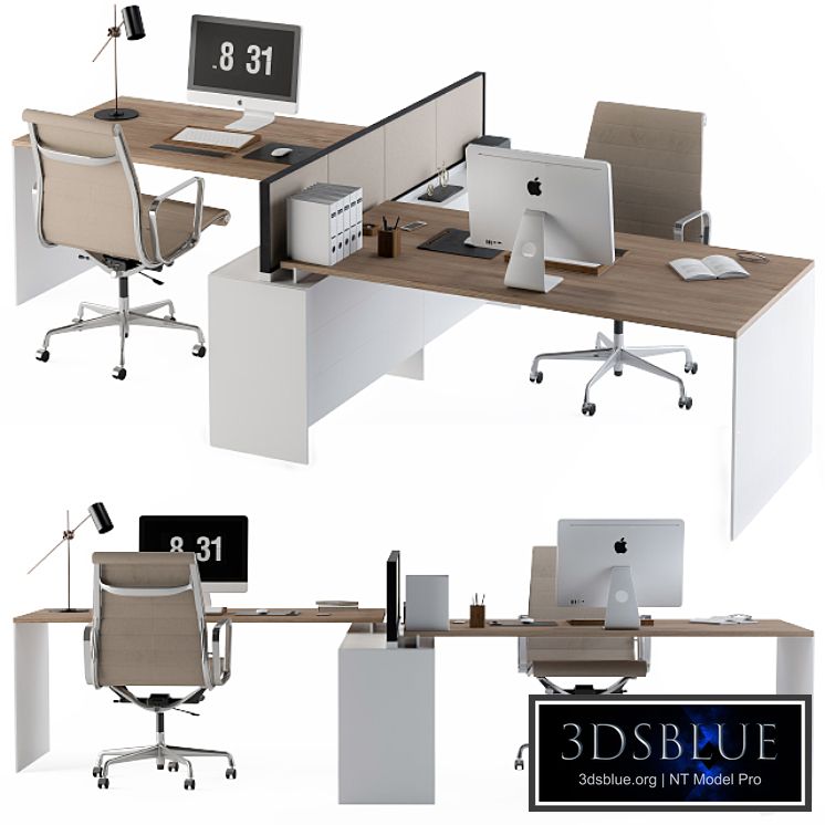 Office Set White and Cream