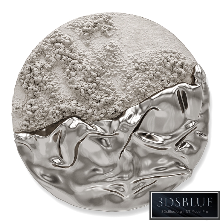 Paola Romano Luna Evolutiva wall art metal plaster