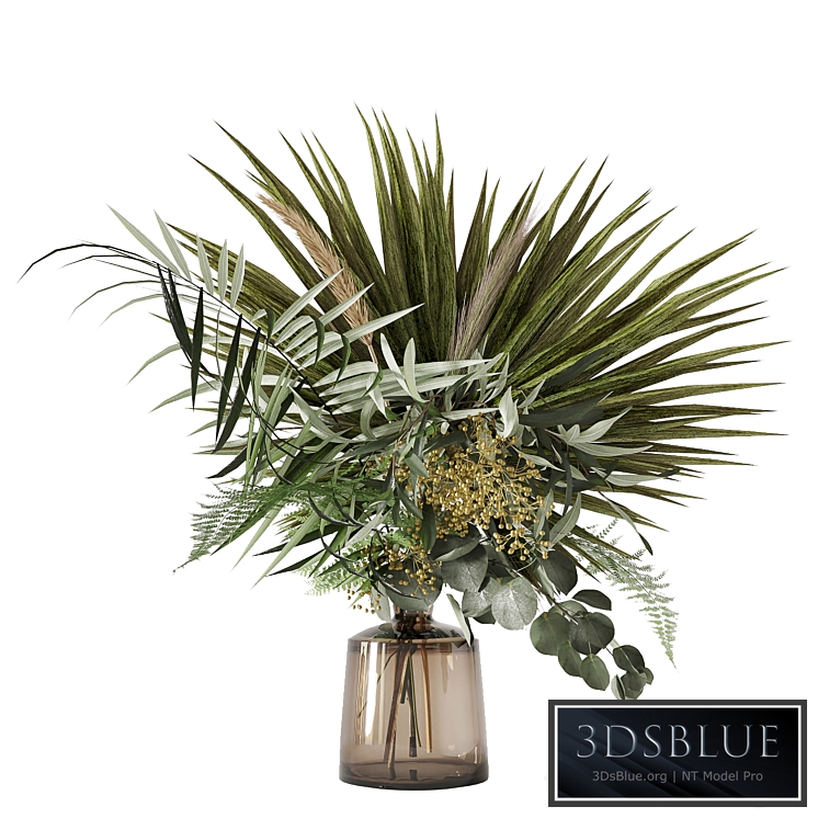 Green bouquet with palms