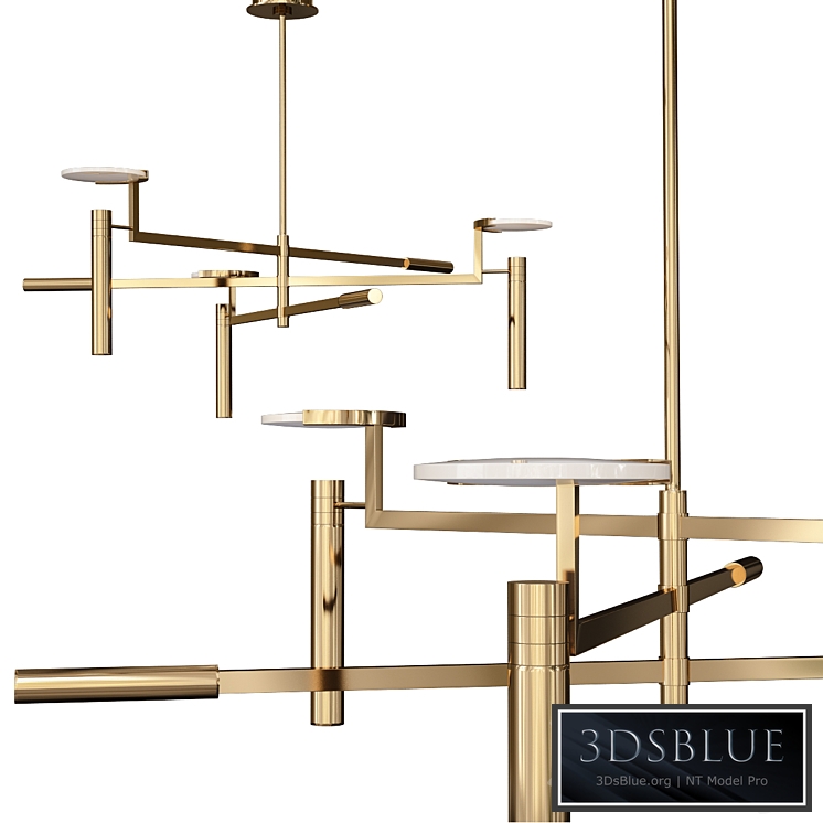 Melange Large Floating Disc Chandelier