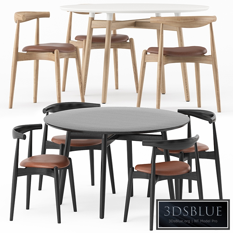 BA103-120 PRELUDIA ROUND TABLE, CH20 by Carl Hansen & Son