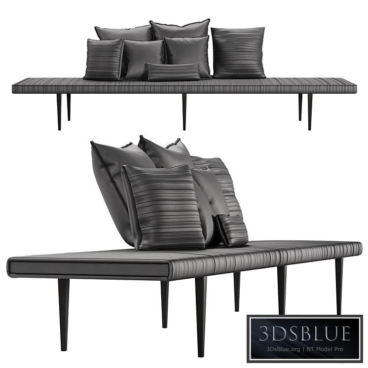 Baxter garcon bench and pillows