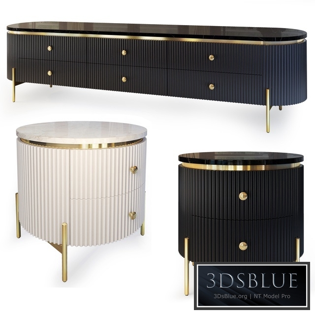 Chest and nightstand Art Deco. Sideboard, nightstand Art Deco by Chainaexpres