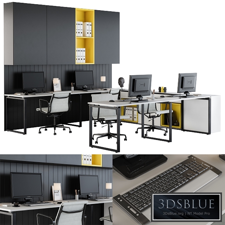 Black White Yellow WorkPlace
