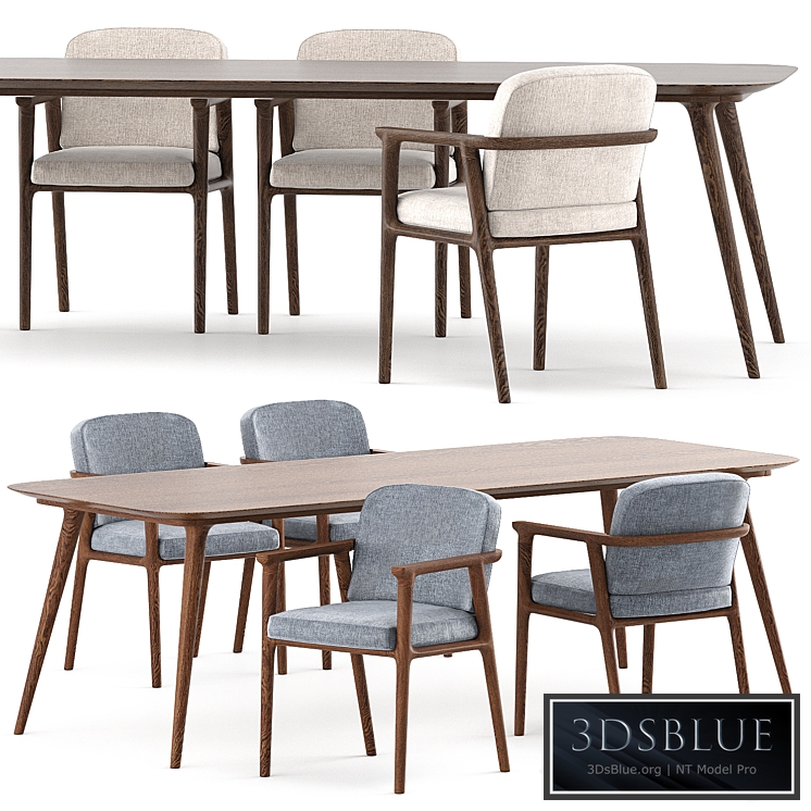 Zio Dining Table and Zio Dining Chair by Moooi