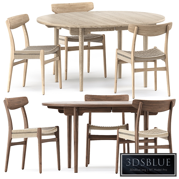 CH337 DINING TABLE, CH23 CHAIR by Carl Hansen & Son