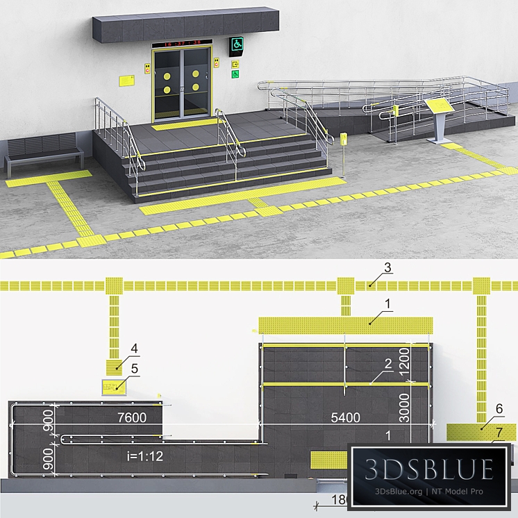Adaptation of the entrance to the building for the disabled. Part 2