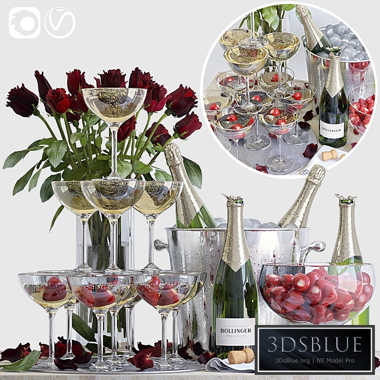 Champagne decorative set