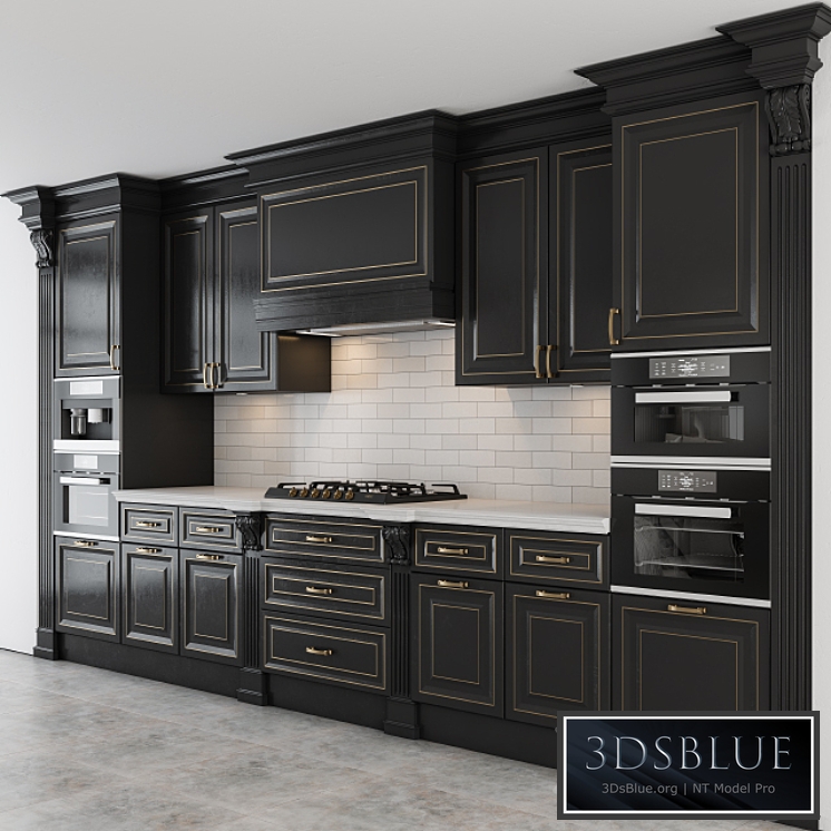 Black and Gold Lux Kitchen