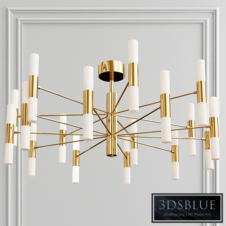 Minimalistic Golden LED Chandelier Light
