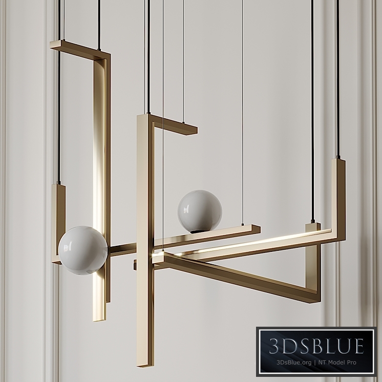 VeniceM Less 5 Pendant Light in Metal and Glass by Massimo Tonetto