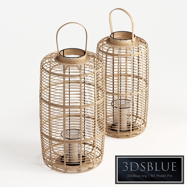 Rattan table lamp