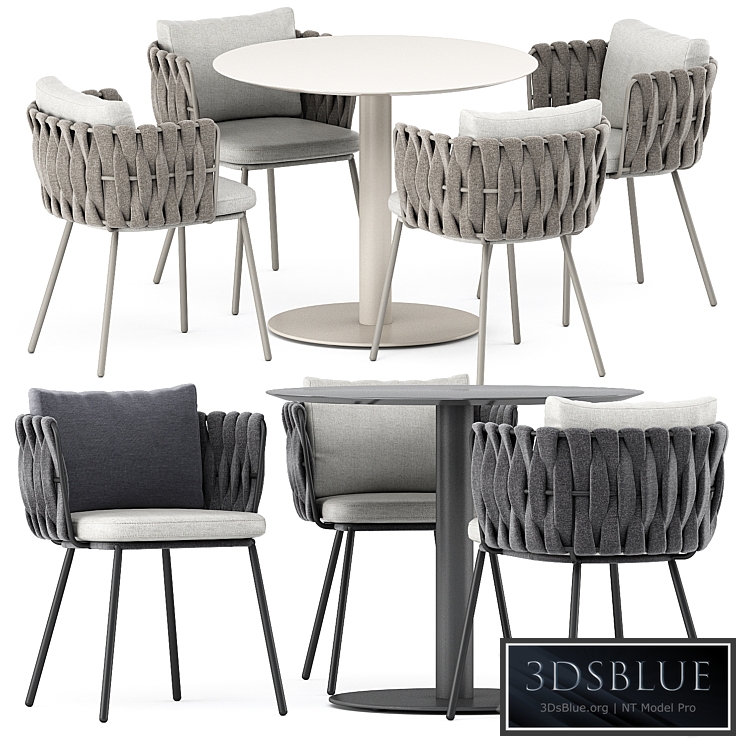 Tosca armchair and T-table by Tribu