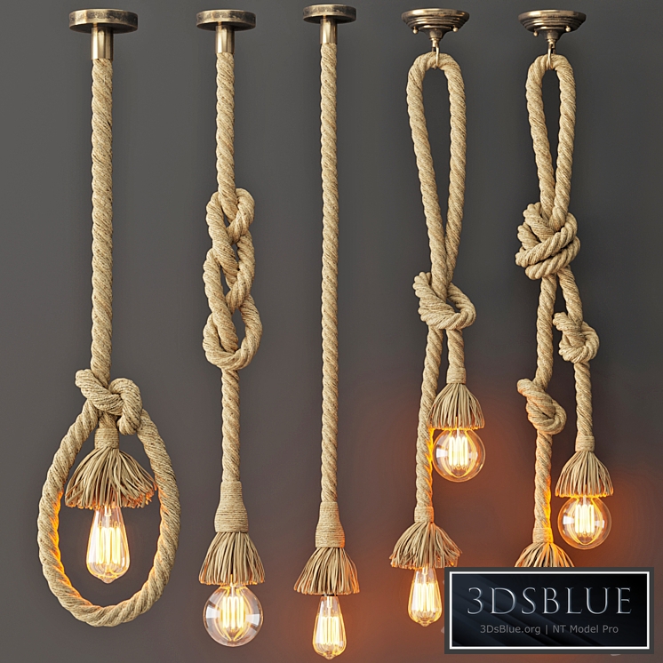 Pendant lamp Rope Double
