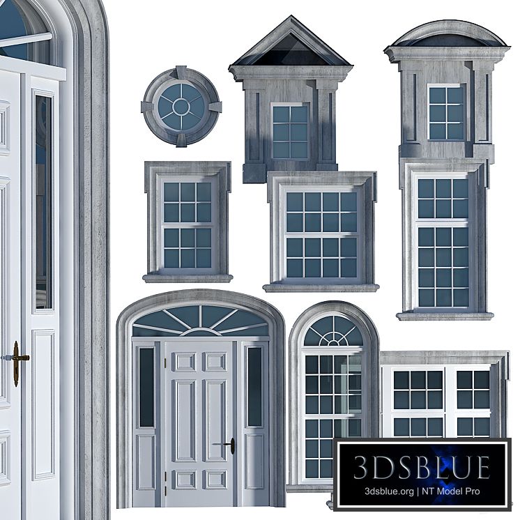 Windows and doors in the British classical style