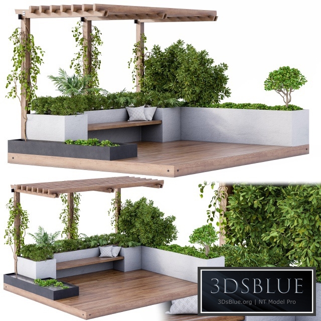 Roof Garden and Landscape Furniture with Pergola