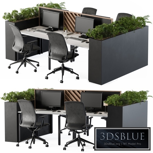 Office Furniture Flower Box Black
