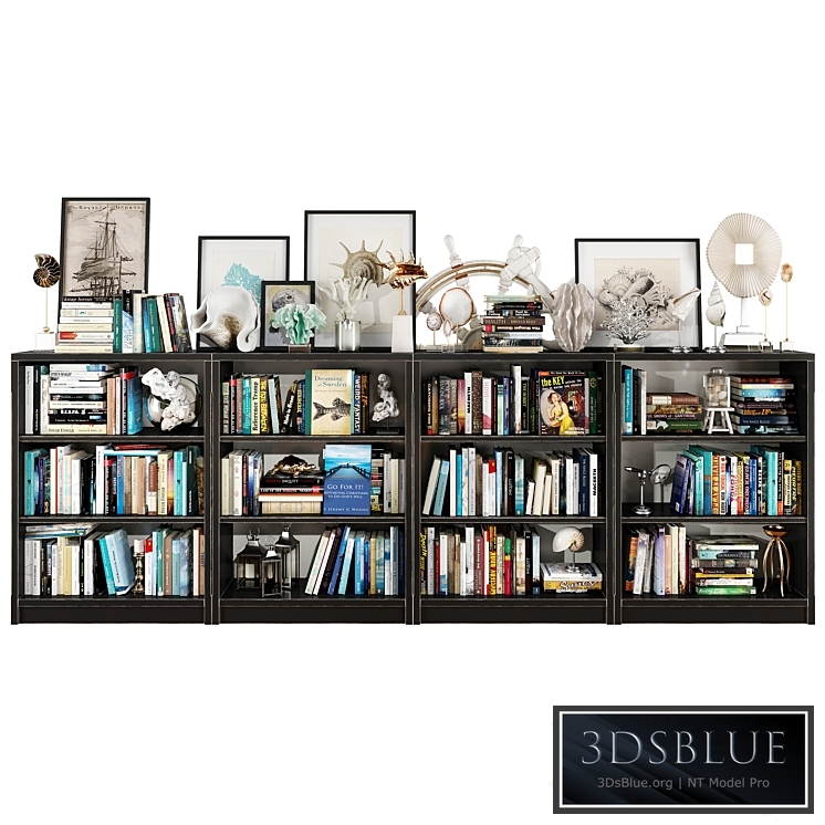 Dark bookshelf set