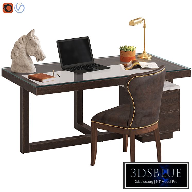 Coco Republic Toledo Desk and Richmond Chair