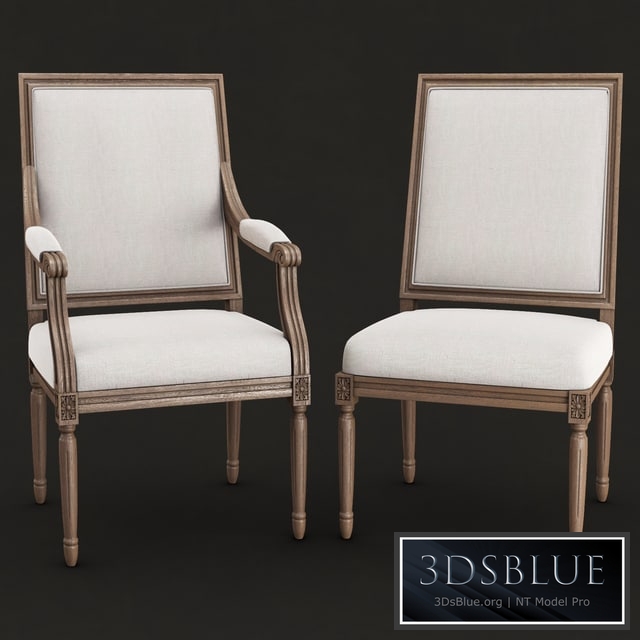 Restoration hardware - Vintage french square upholstered chairs