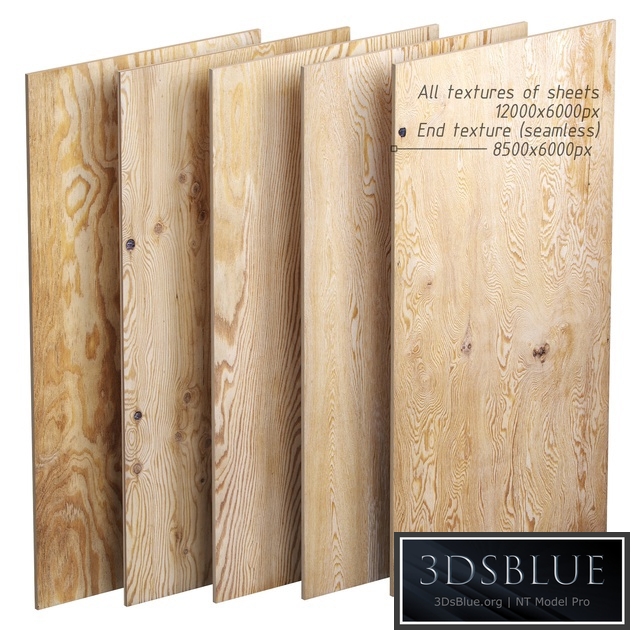 Set of plywood sheets. 5 items