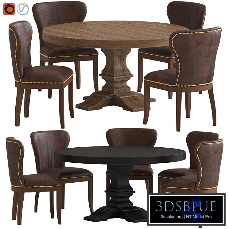 Coco Republic Irving Table and Richmond Chair