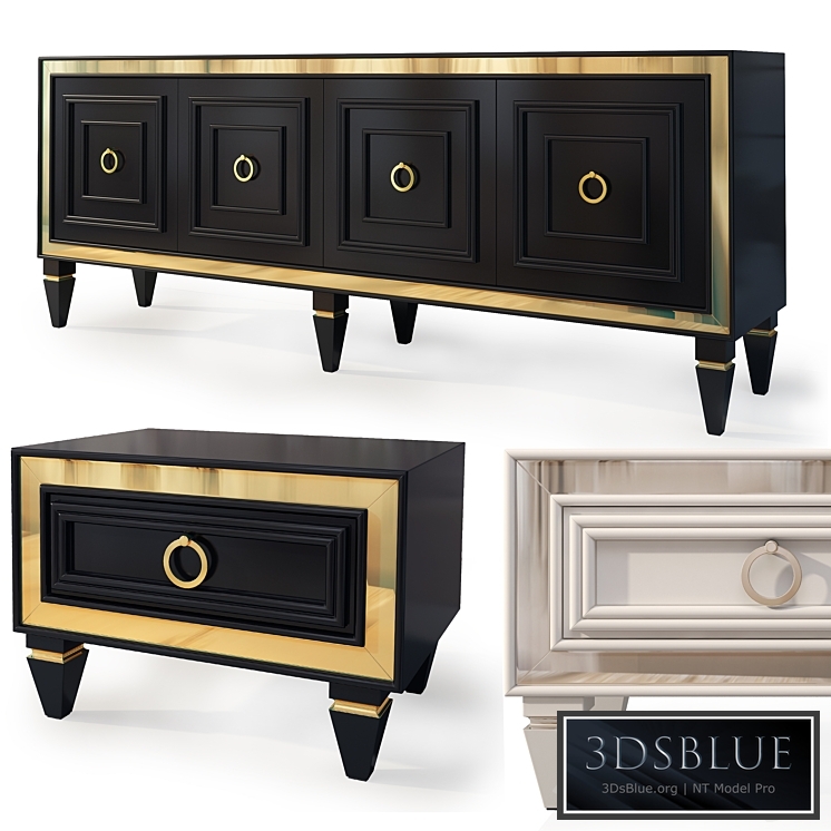 Chest and nightstand Art Deco Bornova. Nightstand, tv stand.