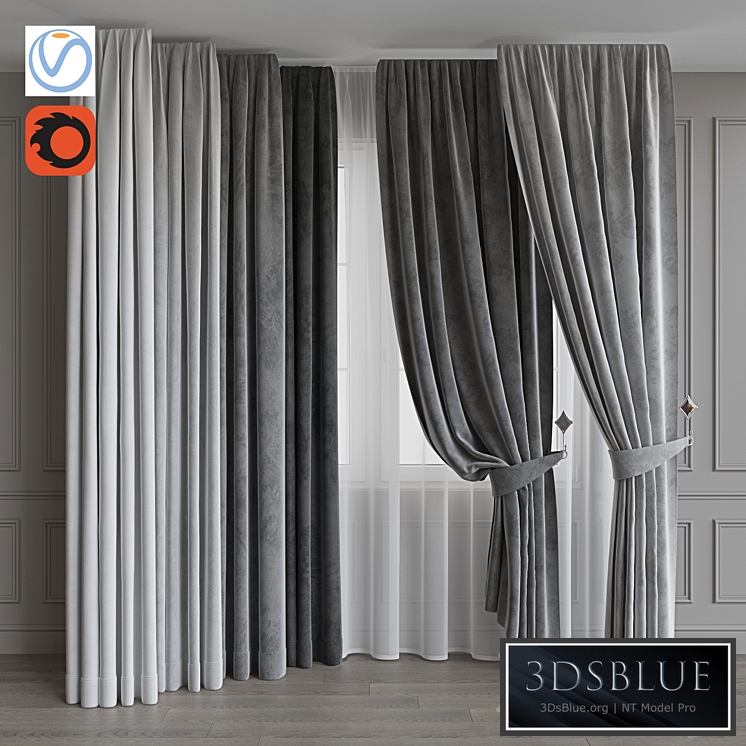 A set of curtains from velvet 36. Gray range