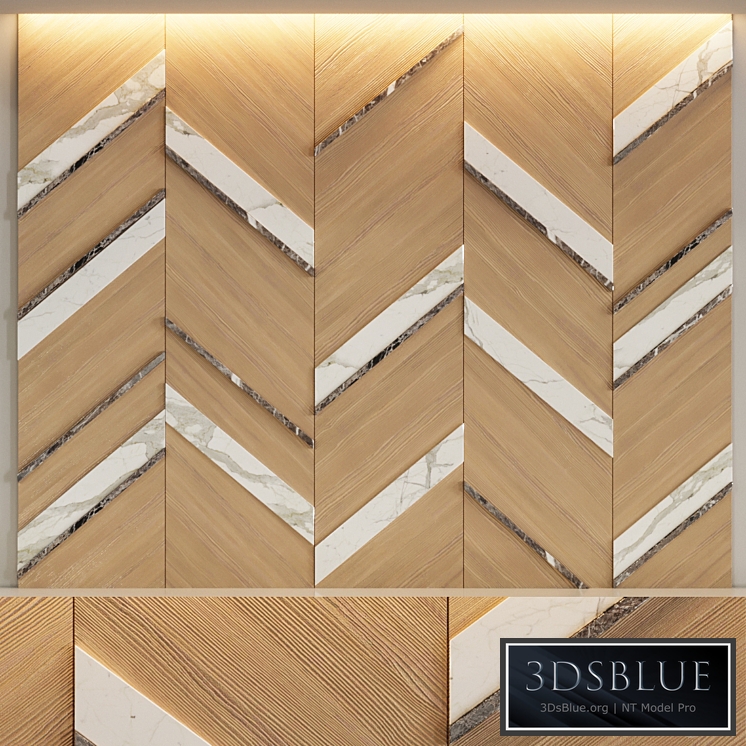 Marble wood paneling