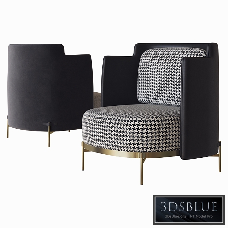 armchair with armrests tape minotti