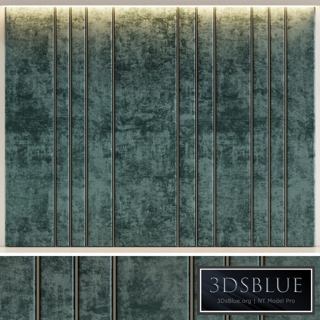 Green velvet decorative panel