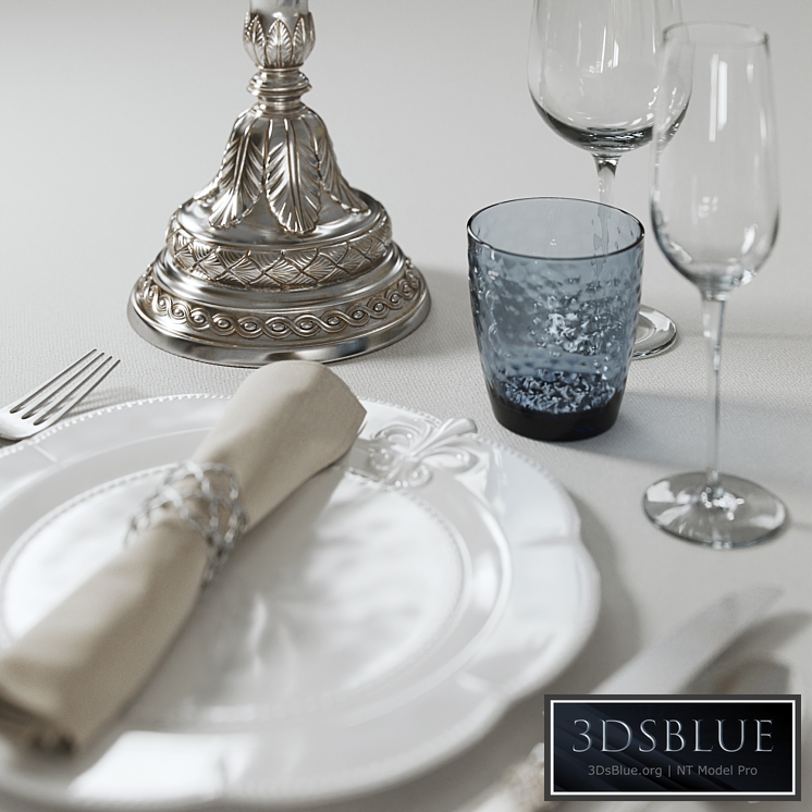 table setting with candlestick